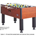 Tornado Elite foosball table with Victorian Cherry laminate for rent lease and hire from Arcade Party Rental San Francisco San Jose California